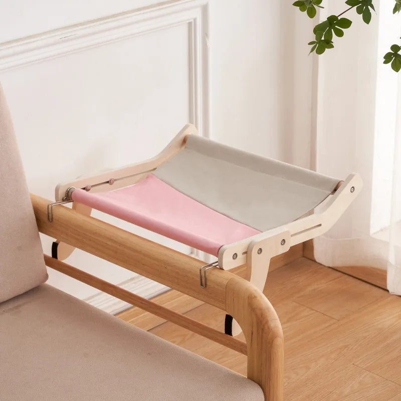 Hanging Pet Cat Bed Window Hammock Sofa House Furniture Kitten Indoor Washable Removable Seat Wooden Sleeping Bed Perch Shelves