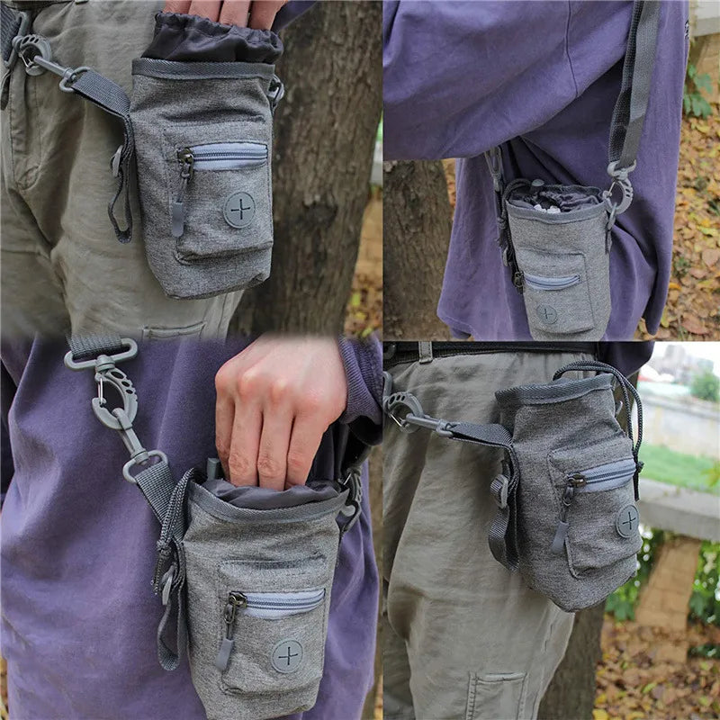 Portable Feeding Outdoor Pet Dog Treat Pouch Portable Dog Training Bags Pet Snack Food Container Puppy Snack Reward Waist Bag