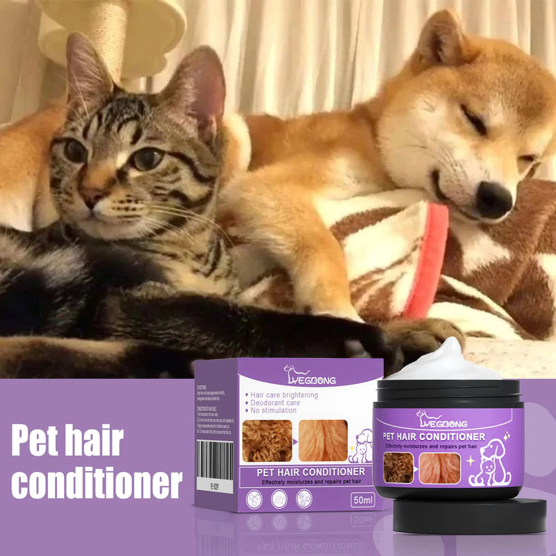 Pet Hair Conditioner Moisturizes Dry Coats, Reduces Shedding Long-Lasting Smoothness Adds Shine & Softness Enhances Coat Health