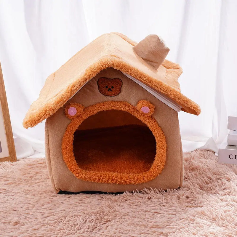 Foldable Sleeping Pet House Removable Washable Cat Cube Hide House Puppy Cave Sofa Pet Bed House for Small Dogs Medium Cats