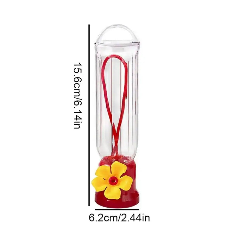 1Pc Portable Bird Water Feeders With Hanging Wires Transparent Plastic Leak-proof Hummingbird Feeding Bottle Bird Supplies