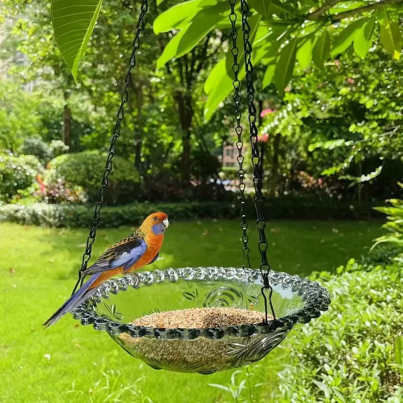 New Bird Flower Shaped Hanging Bird Feeder Birdbath For Garden Outdoor Decor Yard Farm Supplies Hummingbird Feeder Supplies A