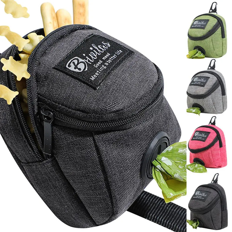 Pet Accessories Portable Dogs Waste Bags With Hook Dog Treat Pouch Dog Training Bag Pet Waste Bag Dispenser Dog Poop Bag Holder