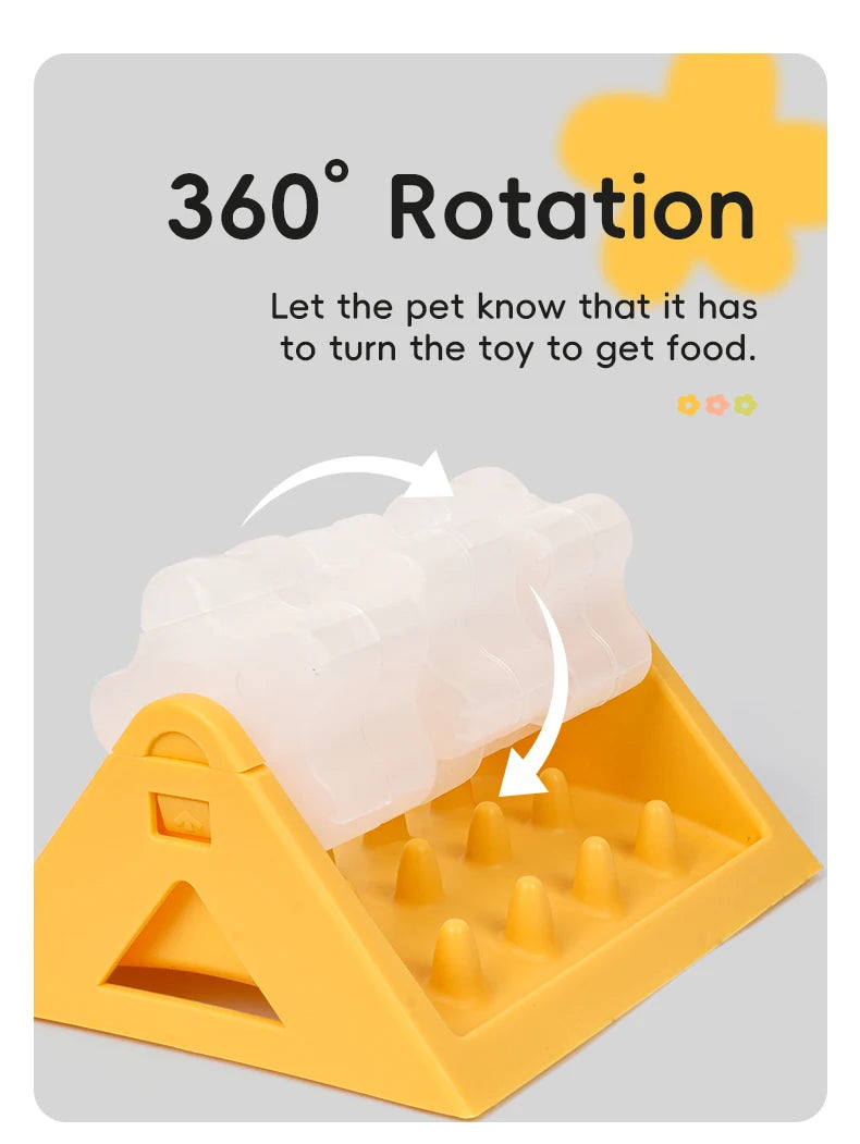 Pet Slow Feeder Dog Puzzle Feeder Treat Dispensing Toy for Dogs cats Training Interactive Rotating  Food Toys Fun Pet Supplies