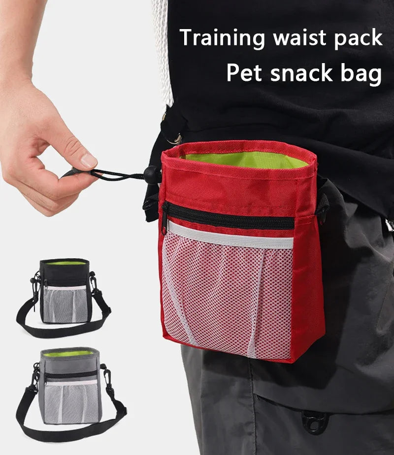 Pet Dog Puppy Training Treat Snack Pet Feed Pocket Pouch Multifunctional Pouch Food Crossbody Bag Pocket Dogwalking Waist Bag