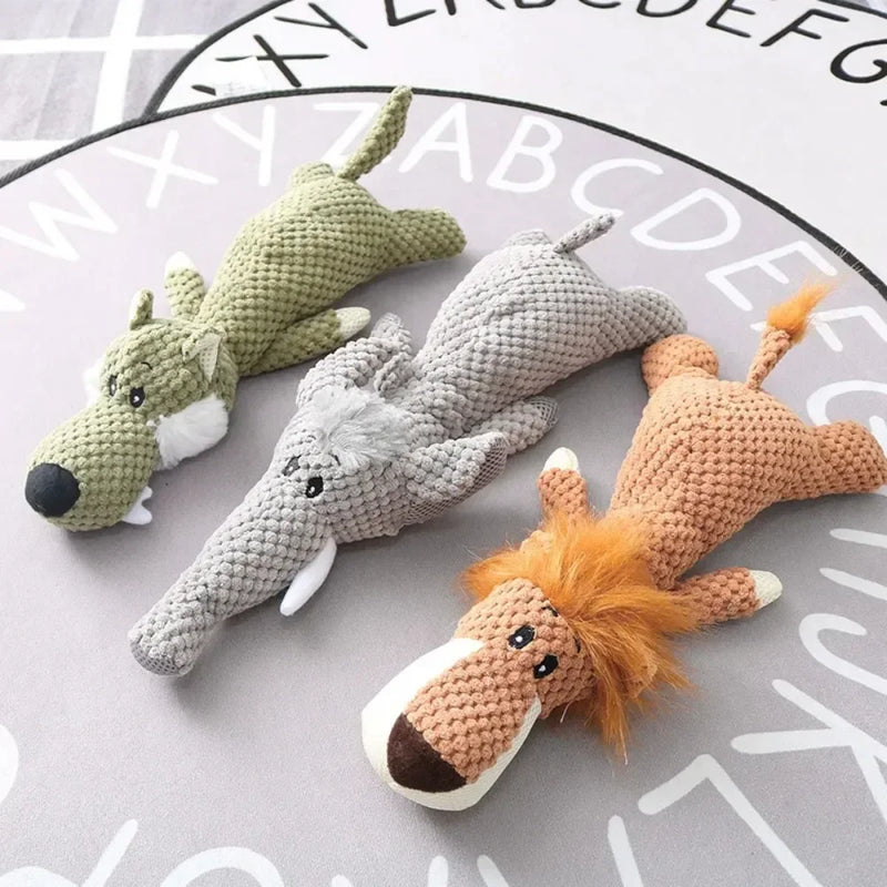 Plush Cartoon Puppy Dog Toys Pet Chew Squeak Toys for Small Dogs Teeth Grinding Soothing Environmentally Friendly Safe Pet Toys
