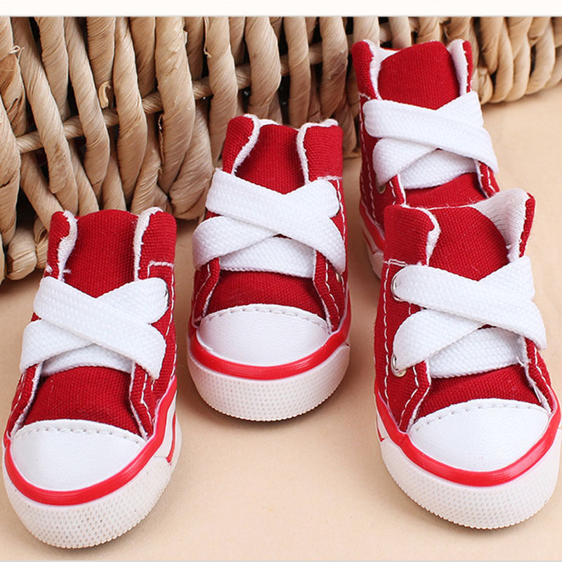 Canvas Candy Color Small Dog Shoes