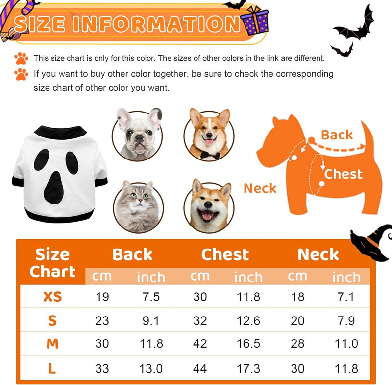 Dog Clothes Cat Shirts Halloween Dog Skeleton Costume Puppy Outfits Lightweight Sweatshirt Pet Apparel For Chihuahua Dachshund Kitten French