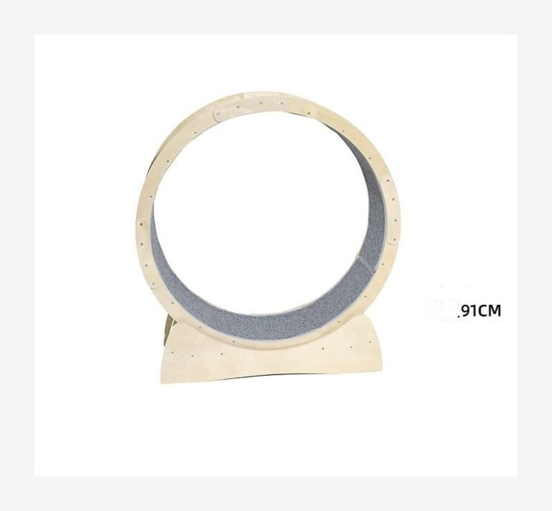 Wooden Cat Treadmill Roller – Quiet Running Toy